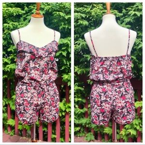 Kimchi Blue Floral Ruffle Romper Sz S